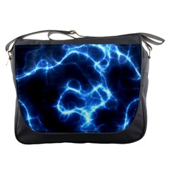 Electricity Blue Brightness Bright Messenger Bag by Sapixe