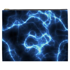 Electricity Blue Brightness Bright Cosmetic Bag (xxxl) by Sapixe