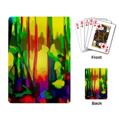 Abstract Vibrant Colour Botany Playing Cards Single Design