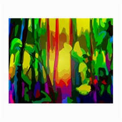 Abstract Vibrant Colour Botany Small Glasses Cloth (2-side)