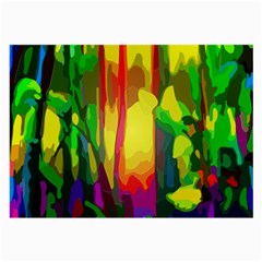 Abstract Vibrant Colour Botany Large Glasses Cloth (2-side)