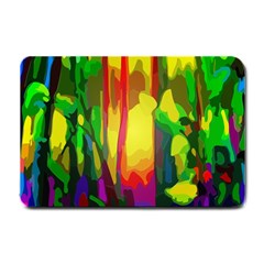 Abstract Vibrant Colour Botany Small Doormat  by Sapixe