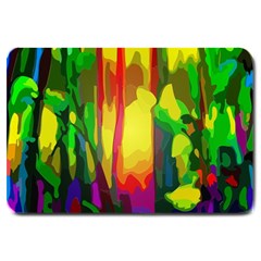 Abstract Vibrant Colour Botany Large Doormat 