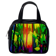 Abstract Vibrant Colour Botany Classic Handbag (one Side)