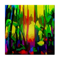Abstract Vibrant Colour Botany Face Towel