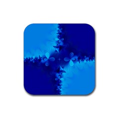 Background Course Gradient Blue Rubber Coaster (square) 