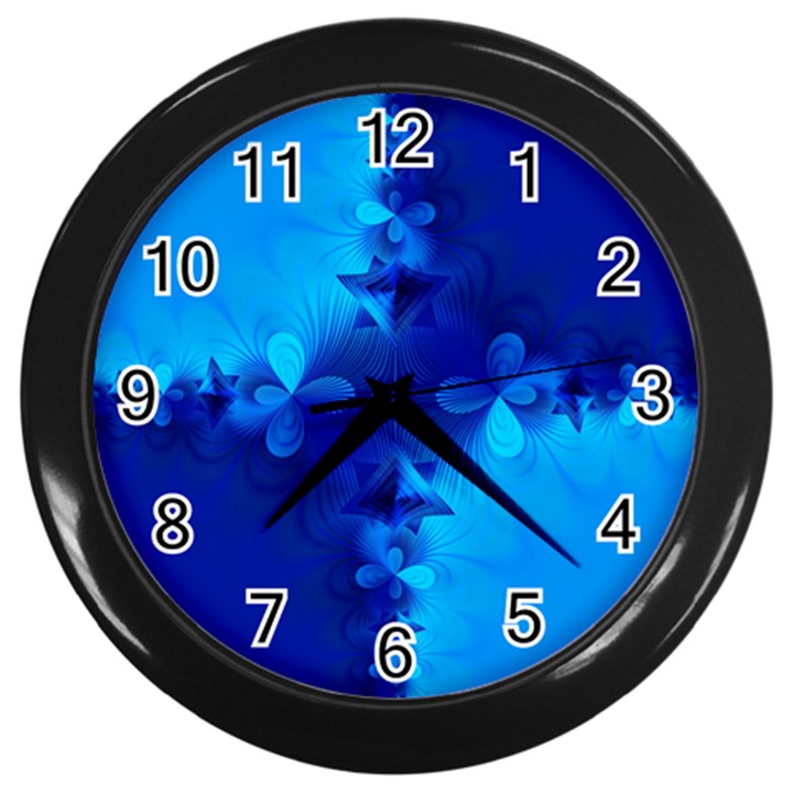 Background Course Gradient Blue Wall Clock (Black)