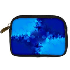 Background Course Gradient Blue Digital Camera Leather Case