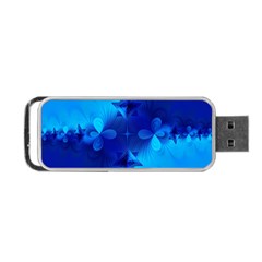 Background Course Gradient Blue Portable Usb Flash (two Sides)