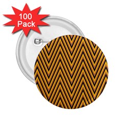 Chevron Brown Retro Vintage 2 25  Buttons (100 Pack) 