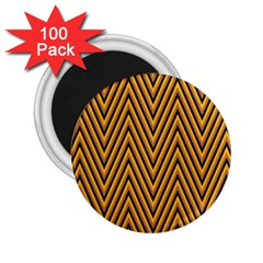 Chevron Brown Retro Vintage 2 25  Magnets (100 Pack) 