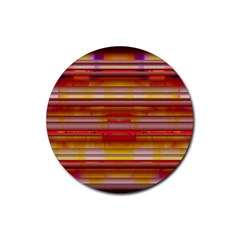 Abstract Stripes Color Game Rubber Round Coaster (4 Pack) 