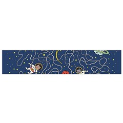 Cat Cosmos Cosmonaut Rocket Small Flano Scarf by Sapixe