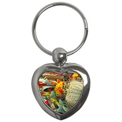 Flower Color Nature Plant Crafts Key Chains (heart)  by Sapixe
