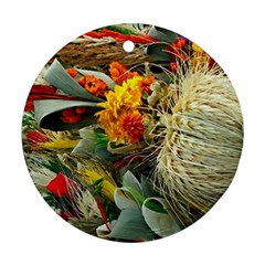 Flower Color Nature Plant Crafts Round Ornament (two Sides)