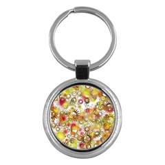 Background Christmas Star Advent Key Chains (round) 