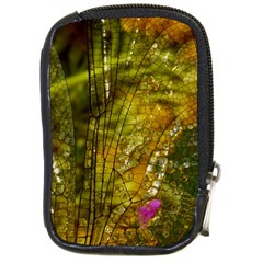 Dragonfly Dragonfly Wing Close Up Compact Camera Leather Case by Sapixe