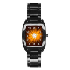 Star Universe Space Galaxy Cosmos Stainless Steel Barrel Watch by Sapixe