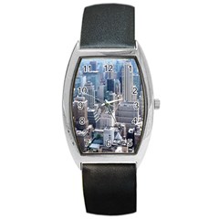 Manhattan New York City Barrel Style Metal Watch