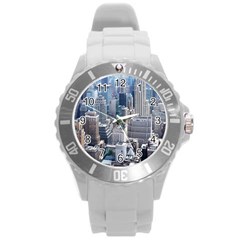 Manhattan New York City Round Plastic Sport Watch (l) by Sapixe