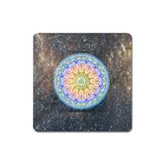 Mandala Cosmos Spirit Square Magnet by Sapixe