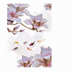 Fishes And Flowers Large Garden Flag (two Sides) by burpdesignsA