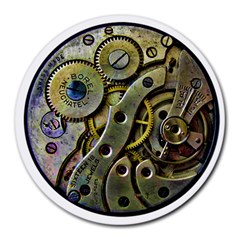  Clock Steampunk Gear  Round Mousepads