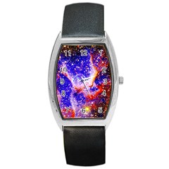 Galaxy Nebula Stars Space Universe Barrel Style Metal Watch