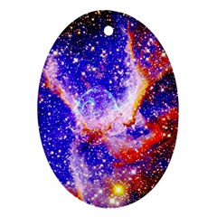 Galaxy Nebula Stars Space Universe Oval Ornament (two Sides) by Sapixe