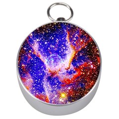 Galaxy Nebula Stars Space Universe Silver Compasses by Sapixe