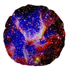 Galaxy Nebula Stars Space Universe Large 18  Premium Flano Round Cushions by Sapixe