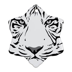 Tiger Black Ans White Snowflake Ornament (two Sides) by alllovelyideas