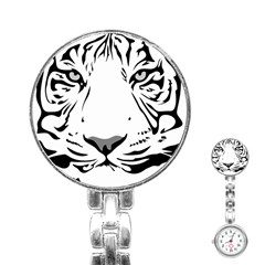 Tiger Black Ans White Stainless Steel Nurses Watch by alllovelyideas