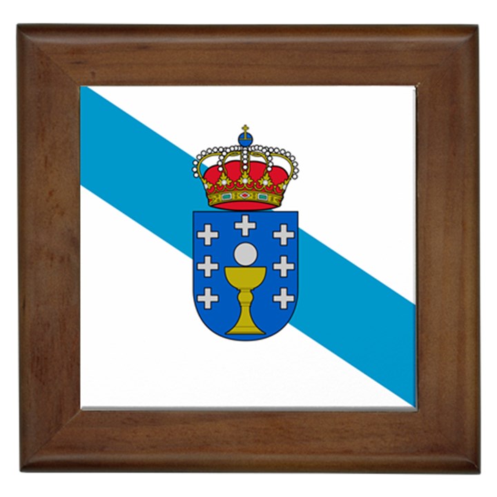 Flag of Galicia Framed Tiles