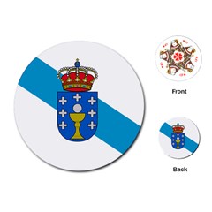 Flag Of Galicia Playing Cards (round) by abbeyz71