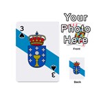 Flag of Galicia Playing Cards 54 (Mini) Front - Spade3