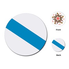 Civil Flag Of Galicia Playing Cards (round) by abbeyz71