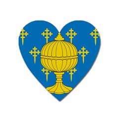 Flag Of Kingdom Of Galicia, 16th Century Heart Magnet by abbeyz71