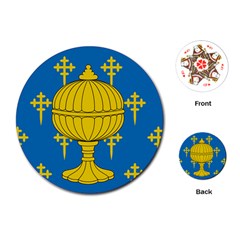 Flag Of Kingdom Of Galicia, 16th Century Playing Cards (round) by abbeyz71