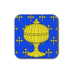 Banner Of Arms Of Kingdom Of Galice After Doetecum Rubber Coaster (square)  by abbeyz71