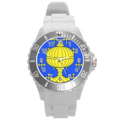Banner Of Arms Of Kingdom Of Galice After Doetecum Round Plastic Sport Watch (l) by abbeyz71