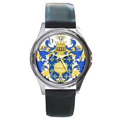 Coat Of Arms Of Kingdom Of Galicia, 16th Century Round Metal Watch by abbeyz71