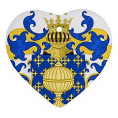 Coat Of Arms Of Kingdom Of Galicia, 16th Century Heart Ornament (two Sides) by abbeyz71