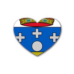 Coat Of Arms Of Galicia Rubber Coaster (heart)  by abbeyz71