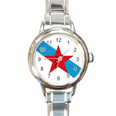 Estreleira Flag Round Italian Charm Watch