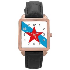 Estreleira Flag Rose Gold Leather Watch  by abbeyz71