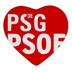 Socialists  Party Of Galicia Logo Heart Ornament (two Sides) by abbeyz71