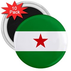 Flag Of Andalusian Nation Party 3  Magnets (10 Pack)  by abbeyz71