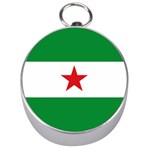 Flag of Andalusian Nation Party Silver Compasses Front