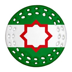 Nationalist Andalusian Flag Round Filigree Ornament (two Sides) by abbeyz71